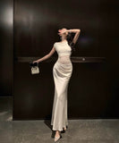 ロングドレスサテンドレス肌見せキャバドレスパーティーナイトクラブセクシーチュール WQ2-CD-2-761-77250580