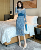 レース 手作り 膝丈ドレス エレガント セクシー チュール 高級感 YH2-JY20767