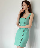 ミニドレスキャバドレス非対称スクエアネックセクシー谷間見せ指名同伴韓国っぽ大人可愛い WQ2-ZED885989A71