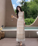 ロングドレス セクシー ホルターネック レース ノースリーブ タイトシルエット 大人可愛い デート お出かけ 結婚式におすすめ JC2-CD1-E285-79990580