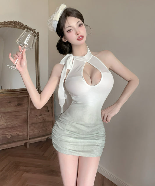 【3色】ミニドレス キャバドレス セクシー グラデーションカラー タイトミニ ドレス ボディコン 着痩せ スリムフィット ナイトクラブ 指名 JC2-DD5607