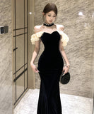 ロングドレス キャバドレス セクシー セレブ風 ホルターネック ハンドメイドビジュー付き ノースリーブ ベルベット タイトドレス パーティー JC2-ZED882610DXH437