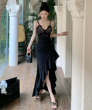 キャバドレス 膝丈ドレス レース セレブ風 おしゃれ 不規則 気質 セクシー YH2-ZED888318DXH238A