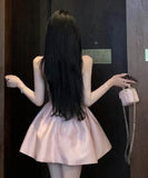 ミニドレスAラインリボンセクシー誕生日パーティー宴会かわいい高級感エレガント WQ2-SJHY10905