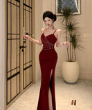 ロングドレス キャバドレス 宴会 パーティー エレガント セクシー 気質 スリート WQ2-ZED885592DXH238