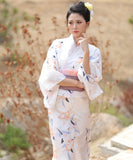 【日本即日発送】浴衣 浴衣セット 兵児帯 しわ兵児帯 伝統式浴衣 レディース 百合柄 草花柄 2024YTK-006