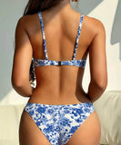 ビキニ水着花柄セクシー旅行ビーチ海モノキニタンキニ WQ7-XHL2559
