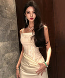 ロングドレスキャミワンピキラキラナイトドレスパーティー宴会気質キャバドレス WQ2-XHY919187