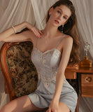 【2点セット】3色 パジャマ セクシー ルームウェア チュール Vネック YH8-GR4050