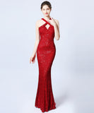 【8色】ロングドレス セクシー 新作 高品質 キラキラ 気質 演奏会 宴会 YH2-YEY18010#