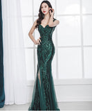 【4色】ロングドレス Partydress キラキラ 宴会 誕生日 結婚式 マーメイドドレス YH2-YEY16187#