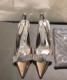 【2色】ハイヒール パンプス キラキラ 高見え レース パーティー 高級感 リボン WQ5-KLL1529-1