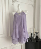 ミニドレスAライン着痩せ気質ホルターネックキラキラセレブ風エレガント大人可愛い通勤同伴 WQ2-AYH3096