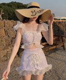 2点セット ビキニ 水着 モノキニ おしゃれ 肌見せ 可愛い 温泉 海辺 INS話題 YH7-JCL-401