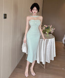 【3色】キャバドレス 膝丈ドレス ナイトクラブ party セクシー 名媛スタイル YH2-DD6417