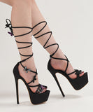 【2025新作】ハイヒール  バタフライモチーフ 細ヒール サンダル ローマ風 美脚効果 歩きやすい 靴  LW5-LLMY-9966-286