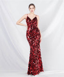 【6色】ロングドレス キラキラ パーティードレス ワンーショルダー お姫様 誕生日 演奏会 イベント宴会 WQ2-YEY31579#