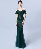 【7色】ロングドレス 高品質 キラキラ ナイトドレス 宴会 エレガント YH2-YEY18015#