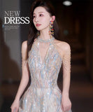 【自社手作り】ロングドレス パーティードレス ゴージャス パーティー 誕生日 結婚式 披露宴 LW2-LRF8/19