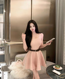 Lady's coco ミニドレス キャバドレス セクシー キラボシ レトロ ホルター ウエストシェイプ デート LW2-XKDD445-2569-Sep11