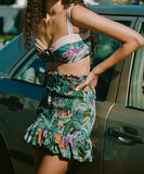 【3色】3点セット ビキニ 肌見せ 花柄 セクシー 着痩せ 海辺 旅行 YH7-HX-DHM01