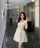 ミニドレスベアトップセクシーキャバドレスエレガントリボンかわいいパーティーナイトクラブ宴会SNS話題 WQ2-MXX2202