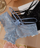 【5色】 下着 Tバック セクシー レース リボン シースルー  かわいい  抗菌加工 体温変色 レディース LW8-RS2268#