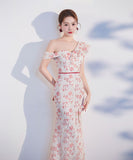 パーティードレス ロングドレス 宴会 気質 セレブ風 披露宴 脚長効果 MY2-HX2251