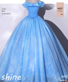 【自社手作り】ロングドレス パーティードレス ゴージャス パーティー ドリーミー プリンセス風 ボリュームドレス 誕生日 結婚式 披露宴 LW2-QY1