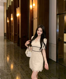 Lady's coco ミニドレス キャバドレス セクシー ウエストシェイプ デート LW2-XKDD452-1037-Sep10