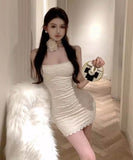 【2色】キャミワンピミニドレス花柄セクシー肌見せ着痩せレースナイトクラブ WQ2-SJHY10151