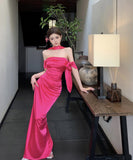 ロングドレスオフショルダーセクシーナイトクラブキャバドレス高級感パーティーキャバクラ WQ2-XHY2023