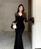 Lady's coco ロングドレス キャバドレス セクシー ボディコン マーメイドドレス 二次会 披露宴 上品  LW2-CD7-343-91850540