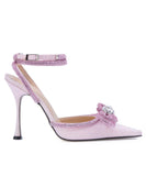 【5色】ハイヒール パンプス ダイヤモンド キラキラ スリッパ 美脚効果 歩きやすい 流行り party 8.5cm 百掛け ヒール 靴 WQ5-KLL885-6