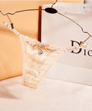 【7色】レース ストーンチャーム付き セクシー Tバック  サイズ調整可能 大人ランジェリー LW8-HS2003