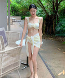 3点セットビキニワンピ水着モノキニフリル大人可愛いハワイセクシー WQ7-DP-A10322