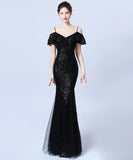 【7色】ロングドレス 高品質 キラキラ ナイトドレス 宴会 エレガント YH2-YEY18015#