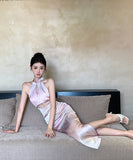 膝丈ドレス キャバドレス チャイナドレス party 女性魅力 セクシー 肌見せ YH2-ZED889728GT347