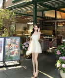 ミニドレスAラインレース着痩せ気質大人可愛いセクシー気質高級感同伴 WQ2-XKD-D355-6893-May18