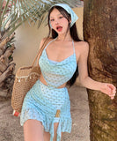 bikini水着星柄ホルターネックワンピースSNS話題セクシー温泉 WQ7-YWYC141