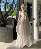 ロングドレス キャバドレス ピュアセクシー 上下2点セット 海辺リゾート 写真映え エーテル感 キレイめ JC2-XKDD337B-3868-Aug18