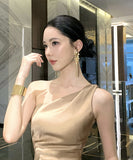 ロングドレス セクシー ワンショルダー バックレス フレンチエレガント 誕生日パーティー イブニング用ドレス JC2-CD3-260-70230620