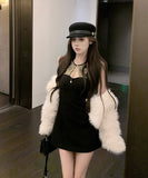 ミニドレス キャバドレス セクシー ホルターネック フレンチシック 着痩せ パーティー クラブ JC2-XKDD310-3302-Sep8