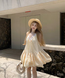 【3色】キュロットスカート 3点セット ホルターネック すそ幅広め アシンメトリーフリル 遊び心 デート JC2-XKDD337B-3937-Aug23