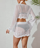 【上下セット】サンドレス ミニドレス 谷間見せ おしゃれ クロシェ編み hot girl WQ2-CM82457