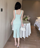 【3色】キャバドレス 膝丈ドレス ナイトクラブ party セクシー 名媛スタイル YH2-DD6417