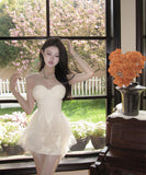 ミニドレスキャバドレスベアトップAラインパーティードレスセクシー誕生日ドレスdoll WQ2-ZED882257DXH437