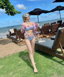 【2色】ビキニ水着セクシー温泉ビーチ海三角ビキニモノキニタンキニSNS話題 WQ7-CF-SNMZ1155