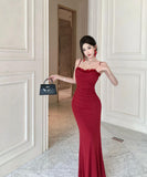 ロングドレス イブニングドレス セクシー 上品 ストラップ メッシュ フリル リボン シェイプドウエスト スレンダー パーティー JC2-CD7-238-86510620