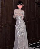 ロングドレス キャバドレス パーティードレス オフショルダー ロングドレス 上品 エレガント パーティー 誕生日 LW2-YYR12